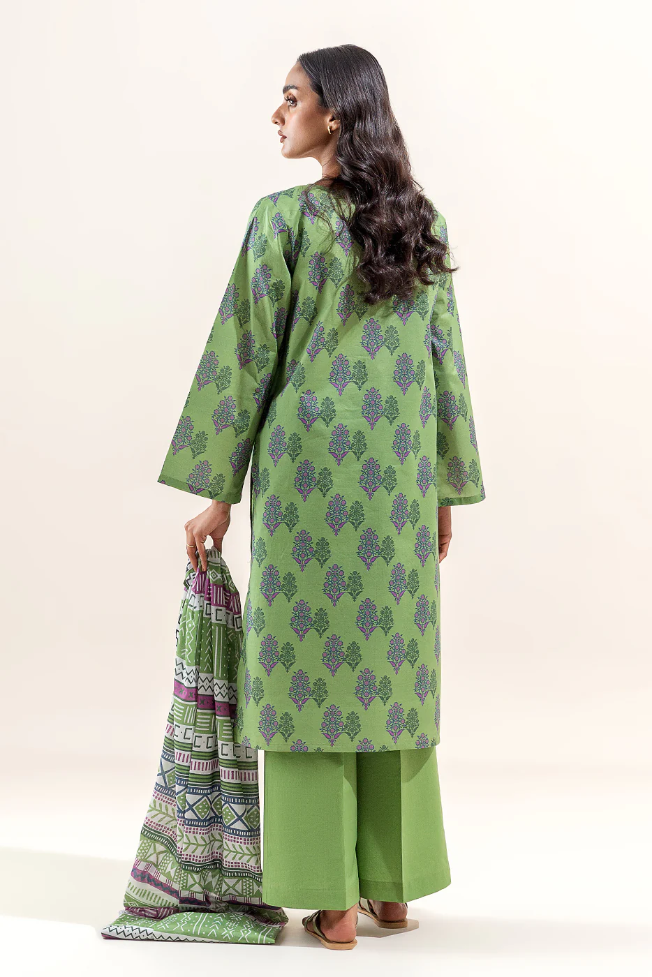 3 PIECE PRINTED LAWN SUIT-SAGE DEW (UNSTITCHED) - Image 5