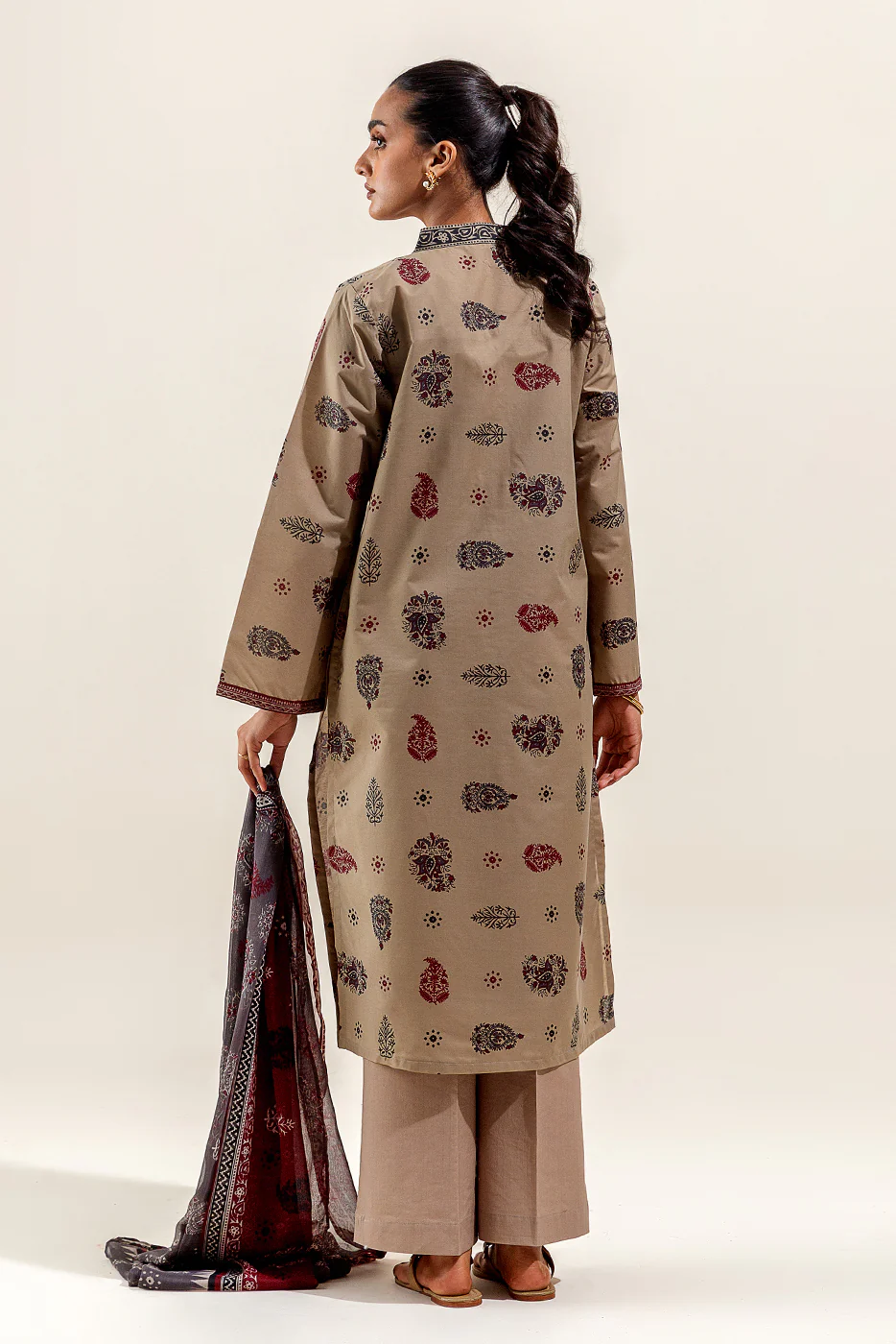 3 PIECE PRINTED SUIT-FROSTY SPRING (UNSTITCHED) - Image 5