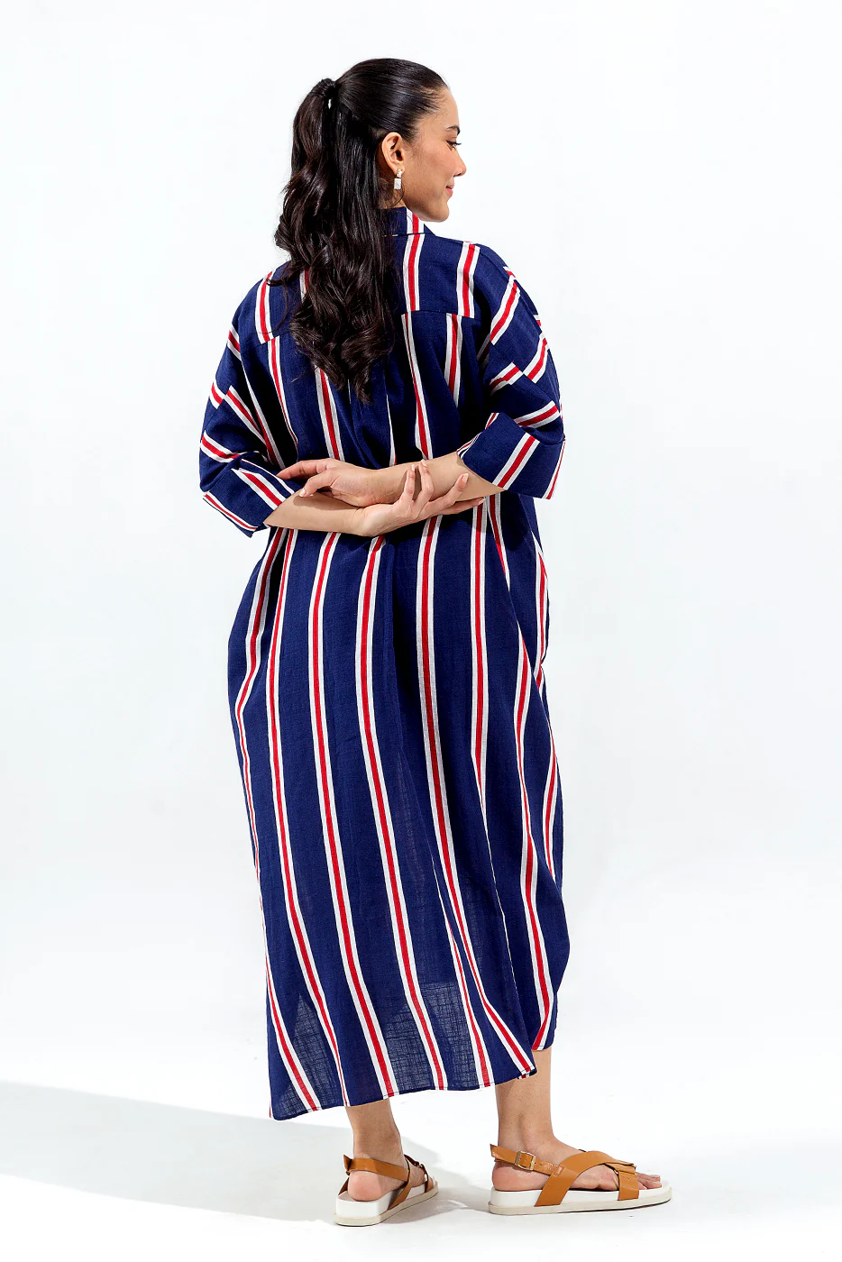STRIPED LONG DRESS - Image 3