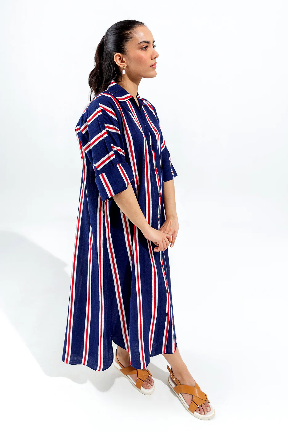 STRIPED LONG DRESS - Image 4