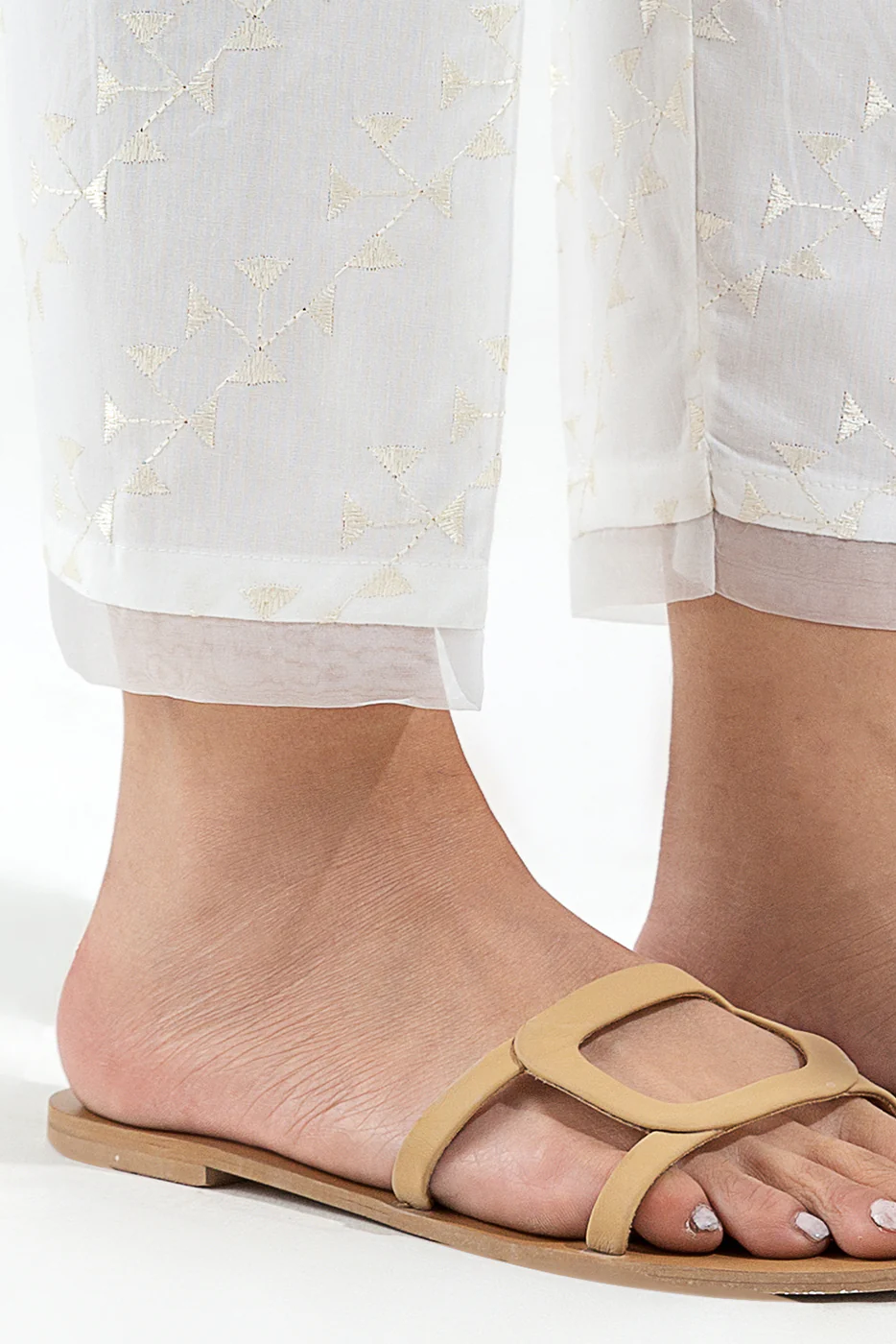 EMBROIDERED STRAIGHT PANTS - Image 2