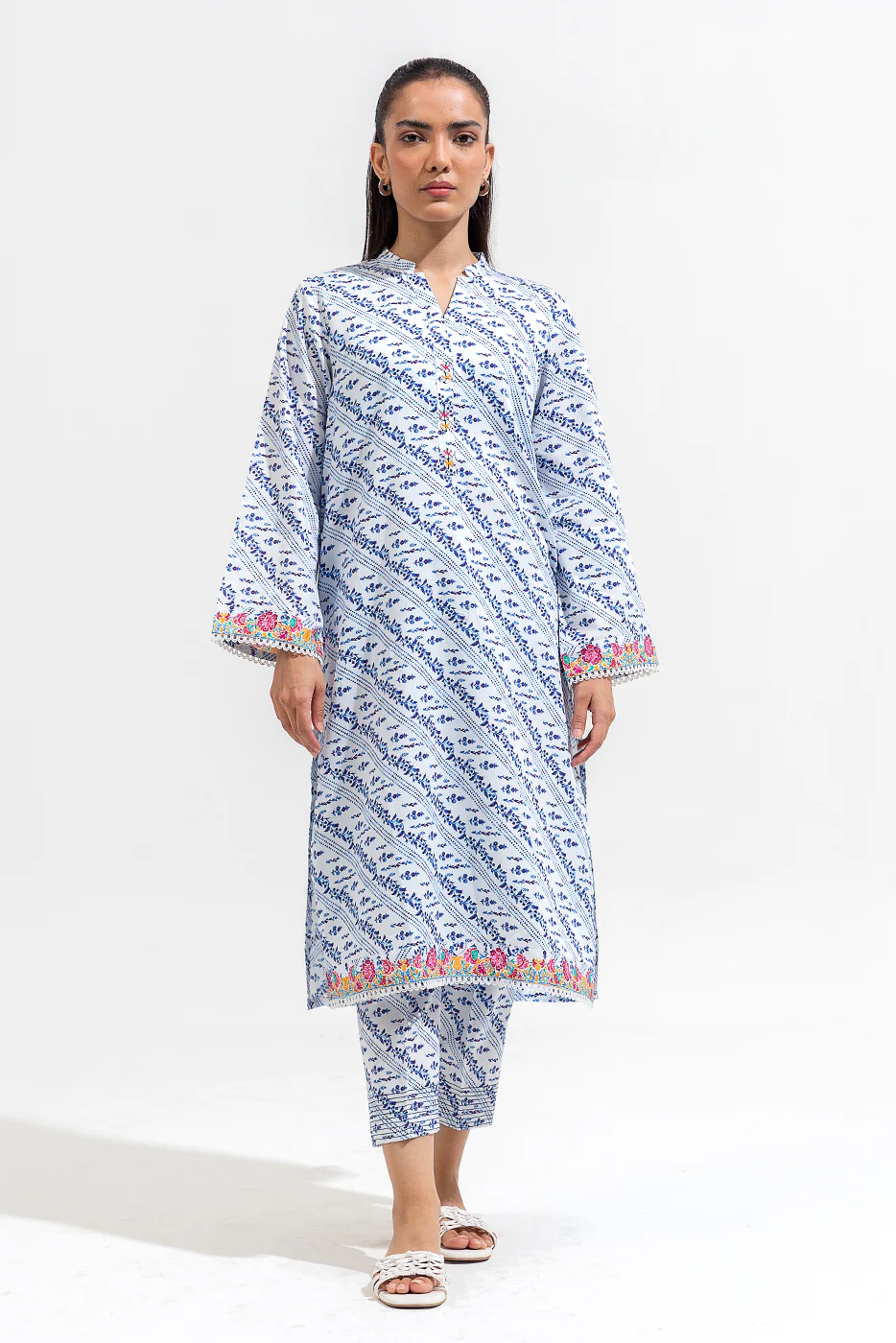 2 PIECE PRINTED PREMIUM LAWN SUIT (PRET) - Image 2