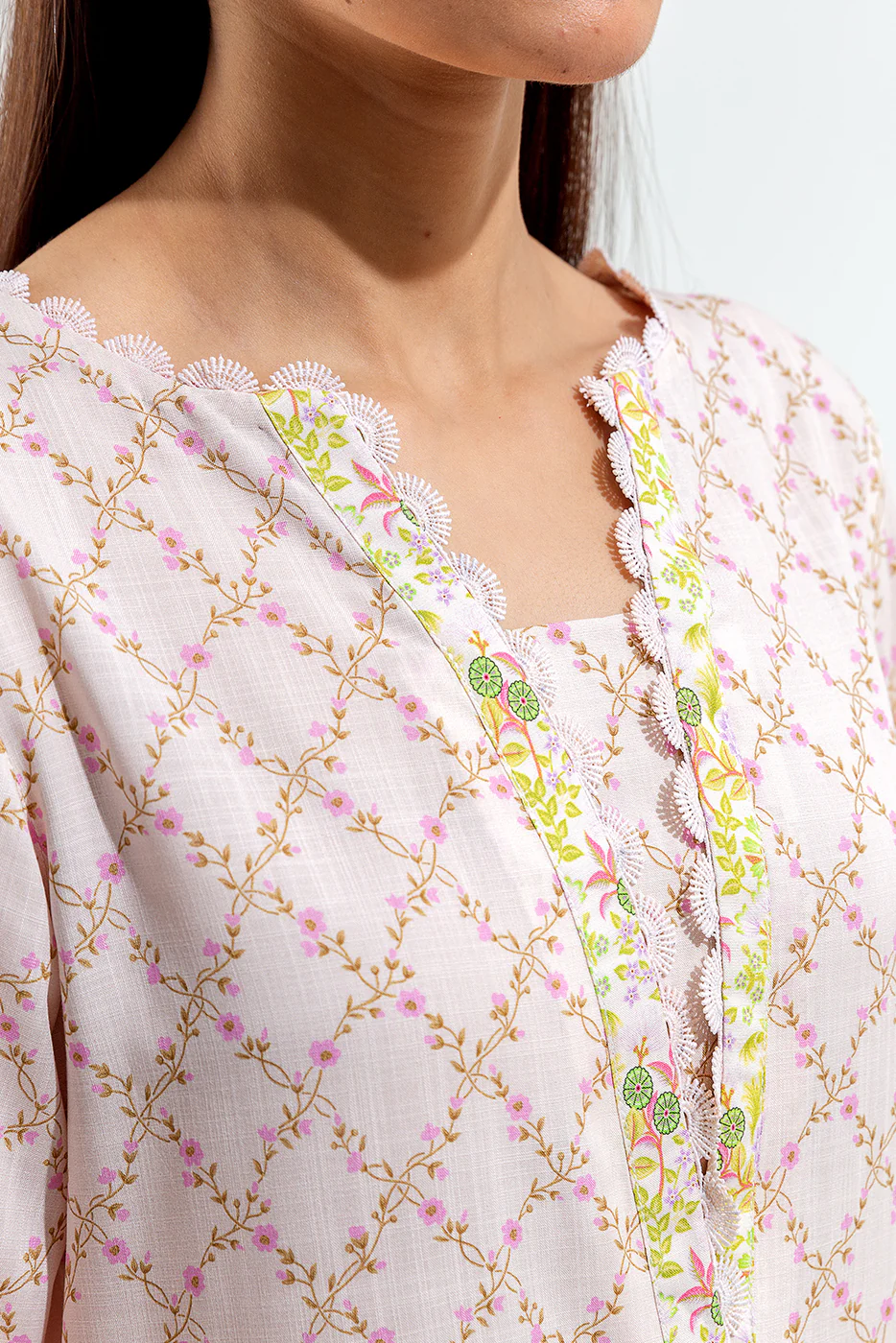 2 PIECE PRINTED VISCOSE SUIT (PRET) - Image 4