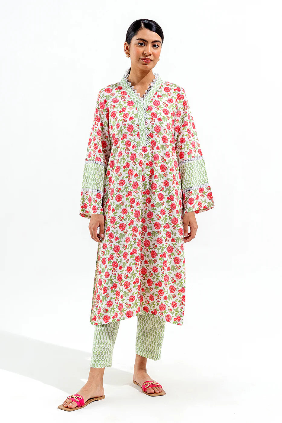 2 PIECE PRINTED VISCOSE SUIT (PRET) - Image 2