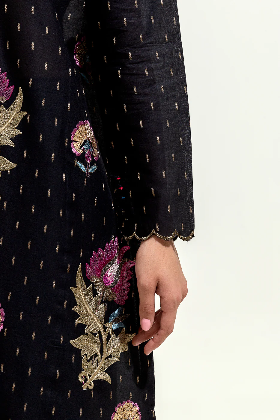EMBROIDERED JACQUARD SHIRT (LUXURY-PRET) - Image 4