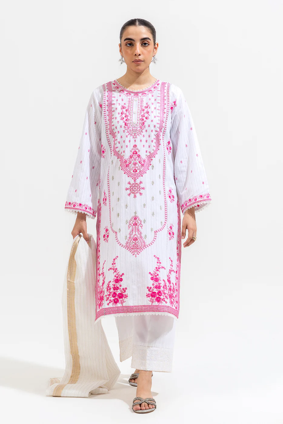 2 PIECE EMBROIDERED JACQUARD SUIT (LUXURY-PRET) - Image 2