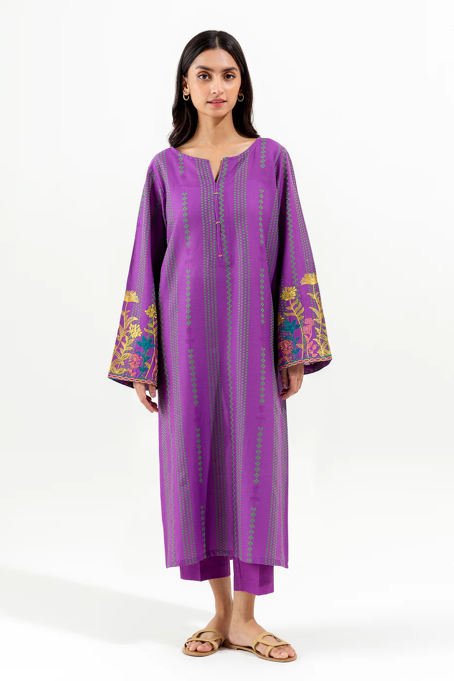 2 PIECE EMBROIDERED JACQUARD SUIT (PRET) - Image 2