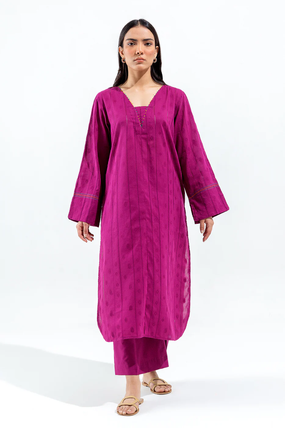2 PIECE BASIC JACQUARD SUIT (PRET) - Image 4