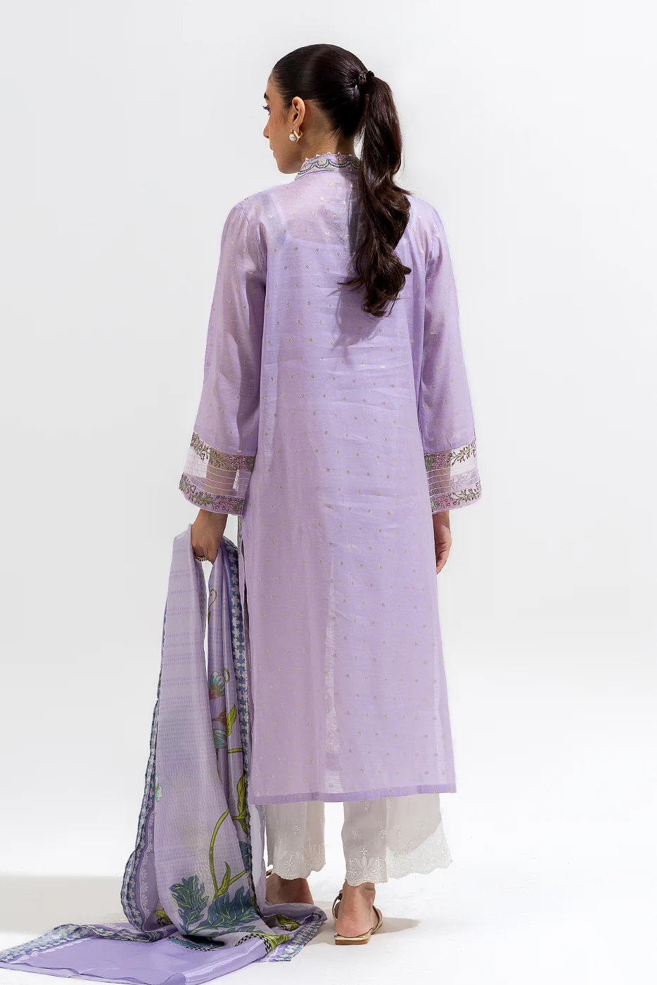 2 PIECE EMBROIDERED JACQUARD SUIT (LUXURY-PRET) - Image 4
