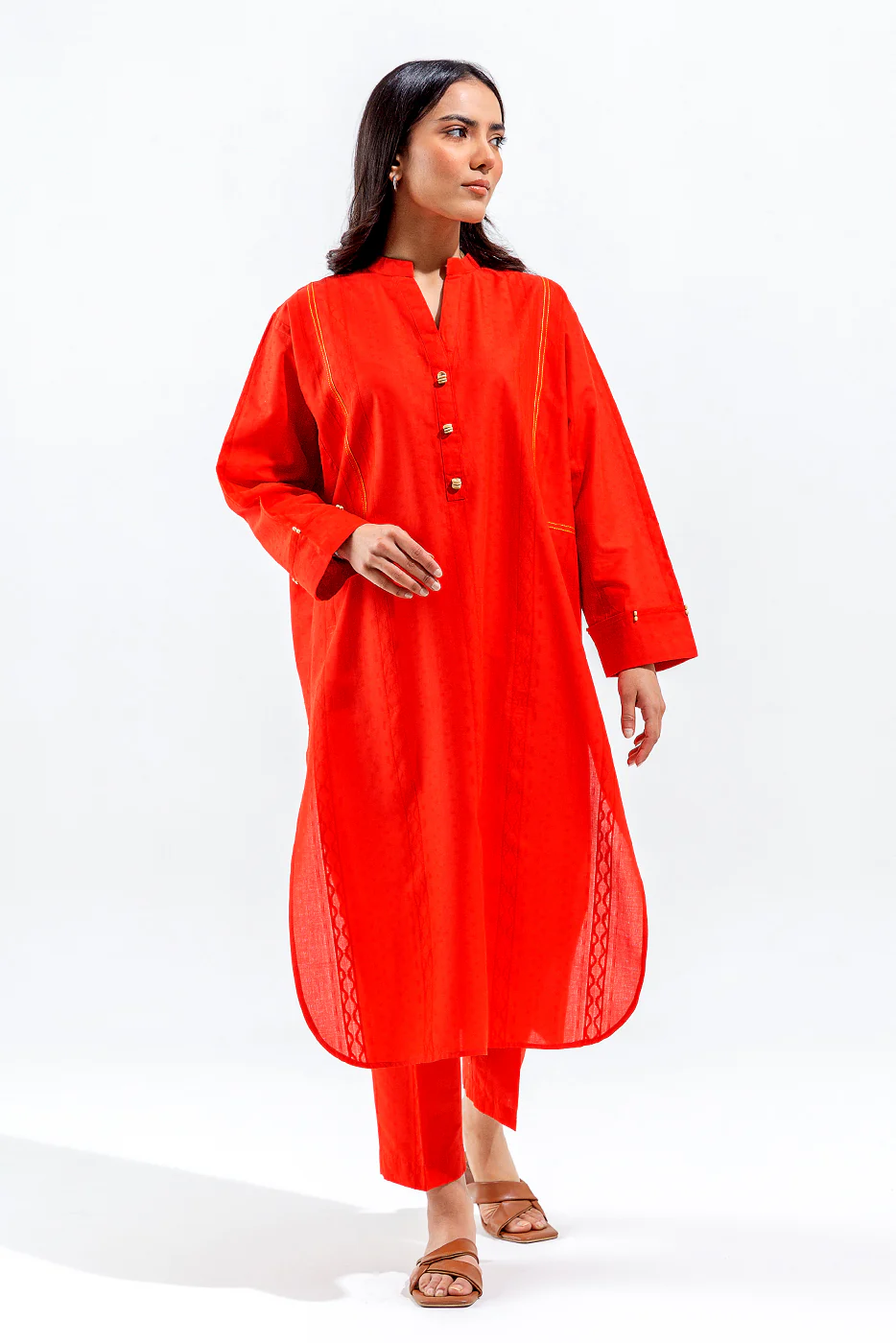 2 PIECE BASIC JACQUARD SUIT (PRET) - Image 2