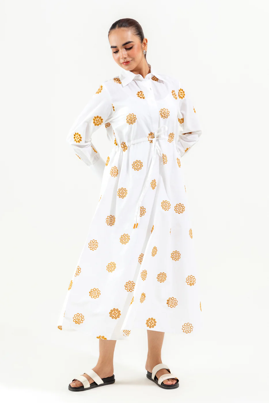 EMBROIDERED LONG DRESS - Image 3