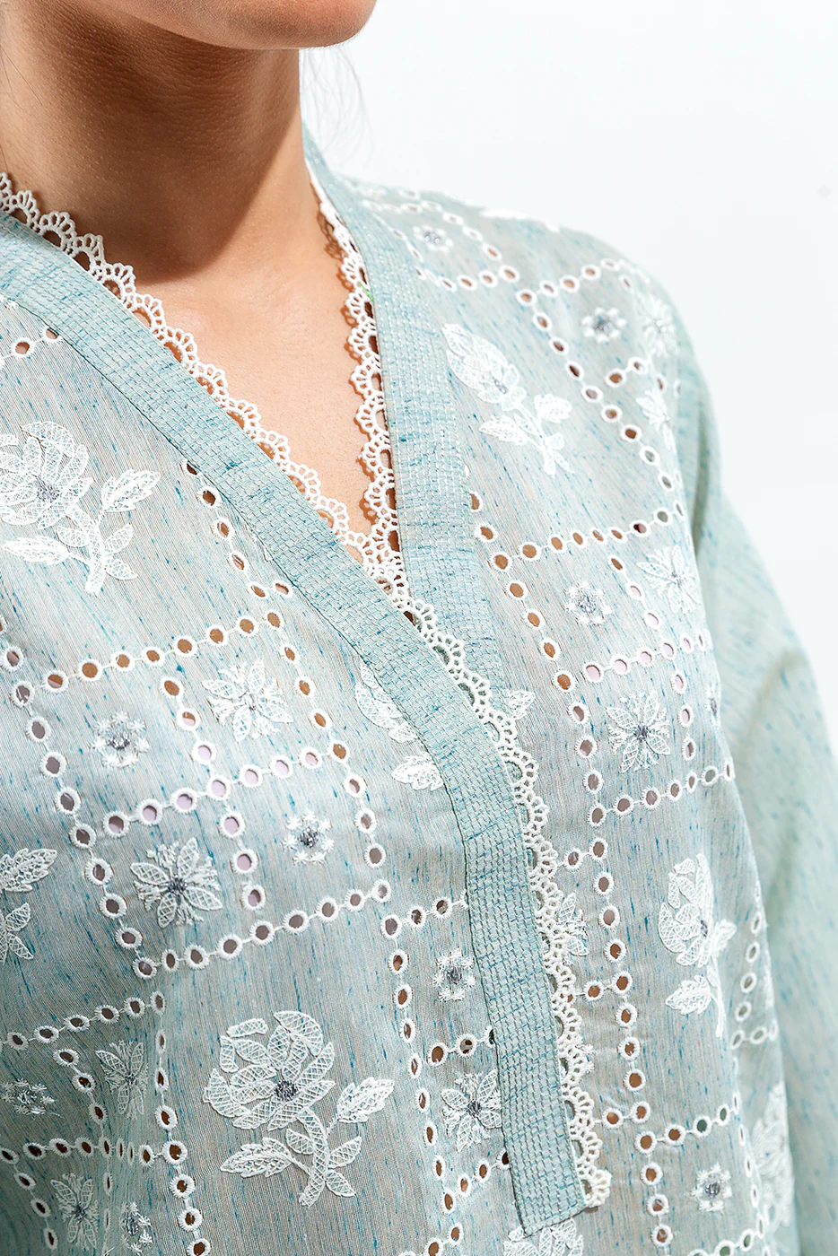 2 PIECE EMBROIDERED FANCY NEPS SUIT (LUXURY PRET) - Image 4