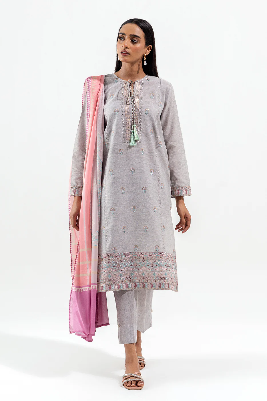 3 PIECE LUXURY SLUB SUIT (LUXURY-PRET) - Image 2