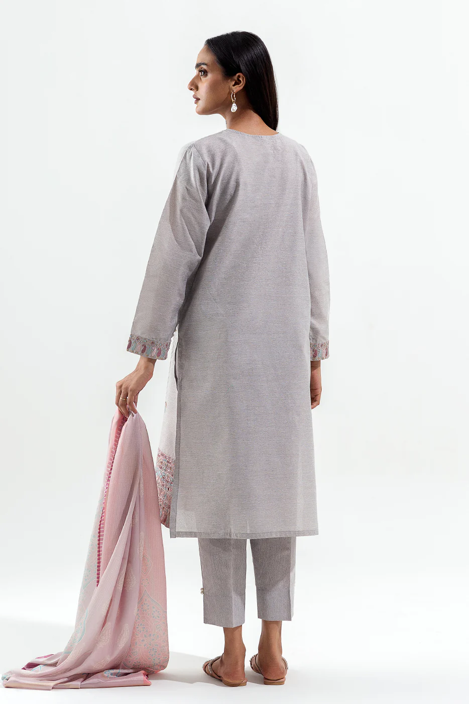 3 PIECE LUXURY SLUB SUIT (LUXURY-PRET) - Image 4