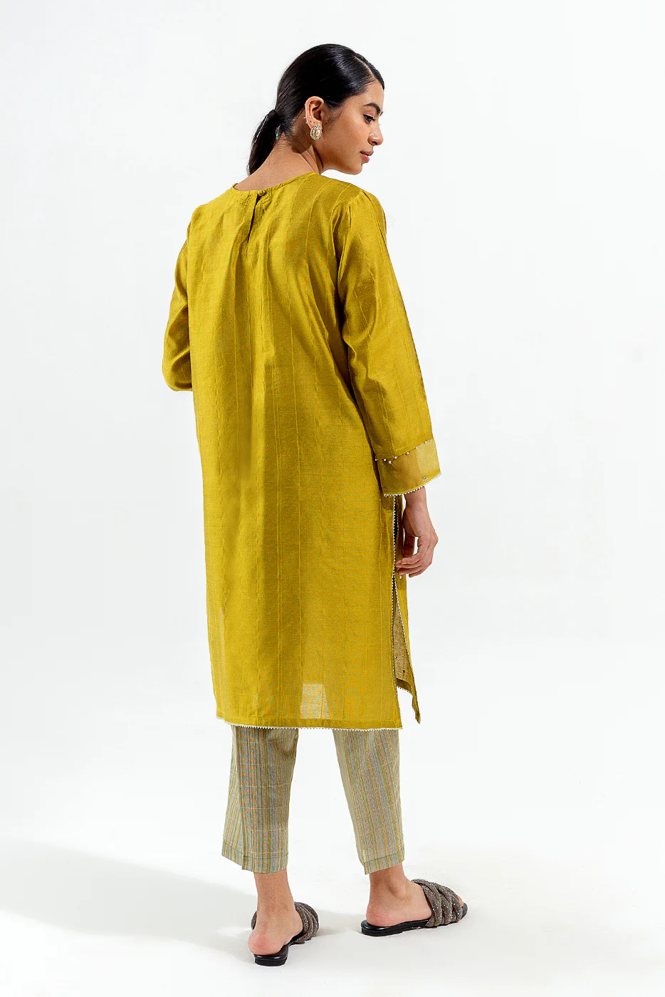 2 PIECE EMBROIDERED TWO TONE SUIT (LUXURY PRET) - Image 3