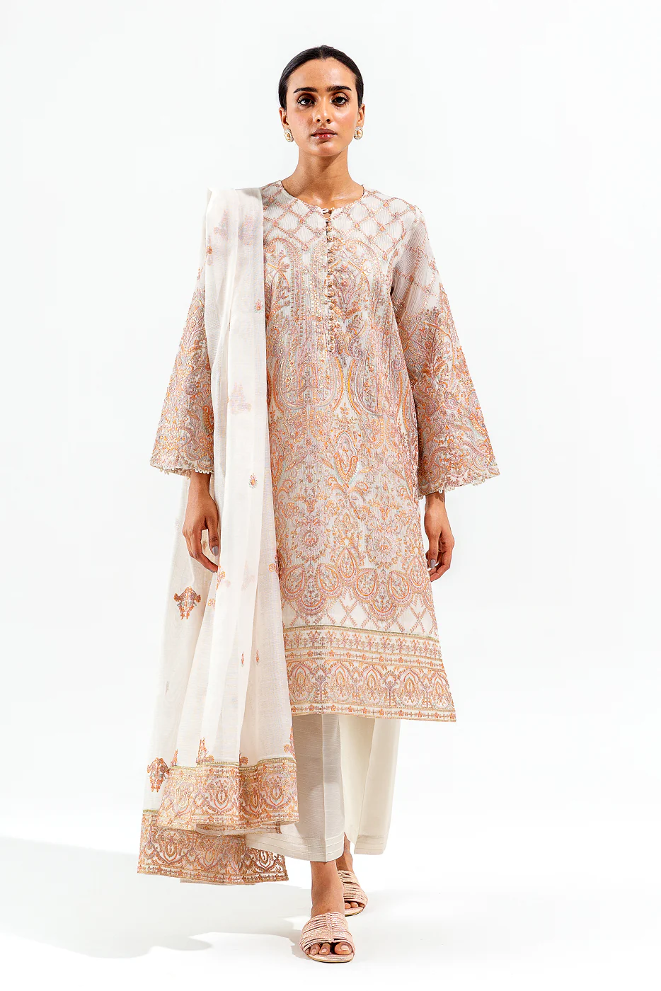 3 PIECE EMBROIDERED MISSOURI NET SUIT (LUXURY PRET) - Image 2