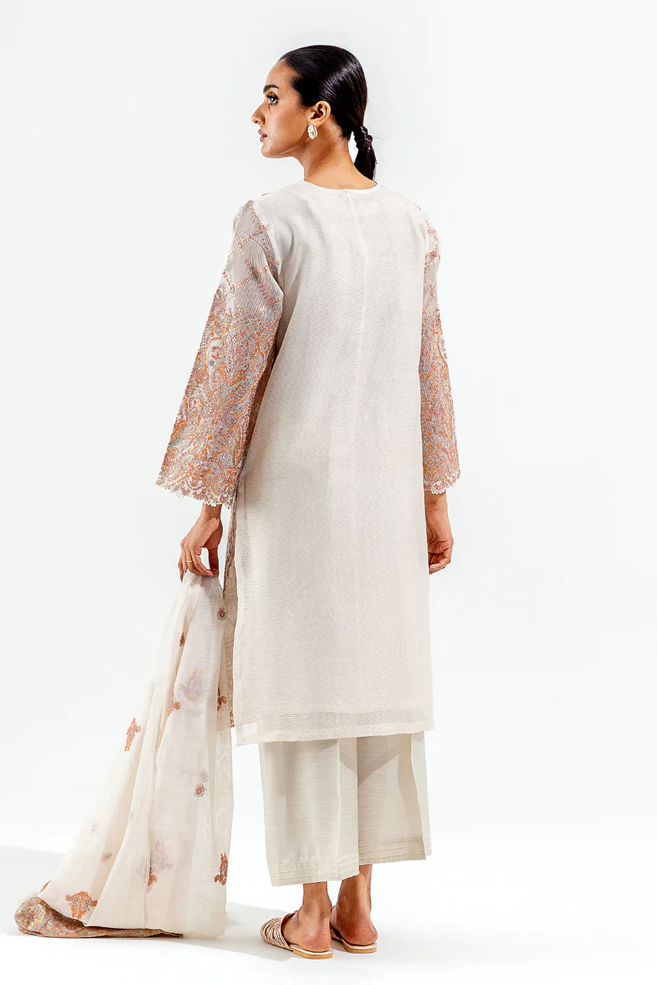 3 PIECE EMBROIDERED MISSOURI NET SUIT (LUXURY PRET) - Image 4