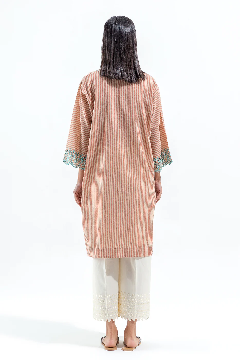EMBROIDERED YARN DYED SHIRT (PRET) - Image 4