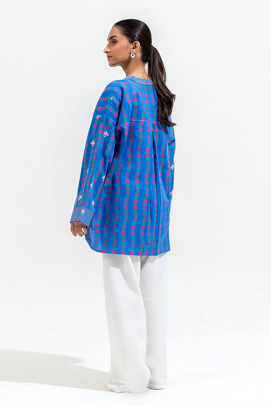 EMBROIDERED JACQUARD SHIRT (PRET) - Image 4