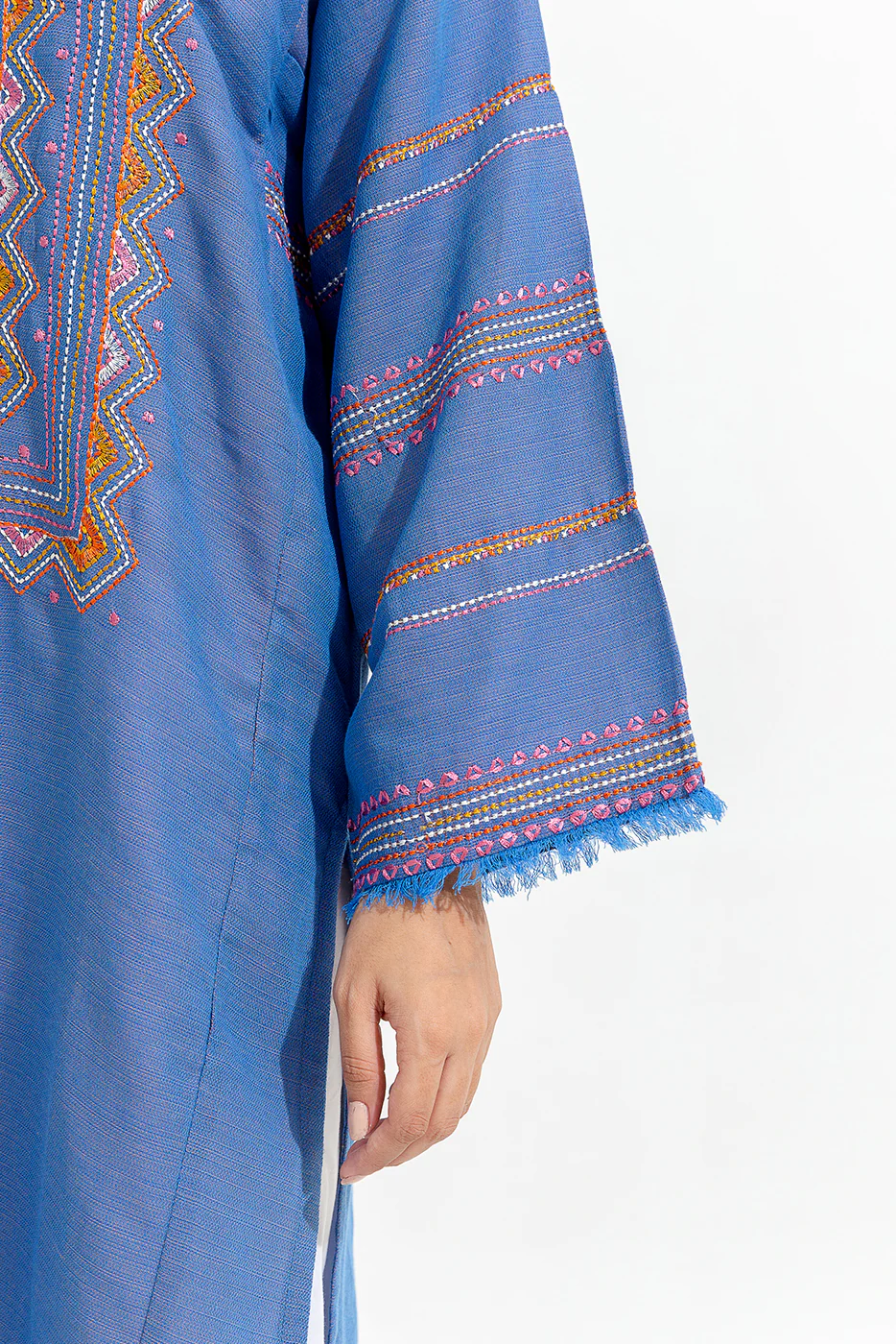 EMBROIDERED YARN DYED SHIRT (PRET) - Image 3