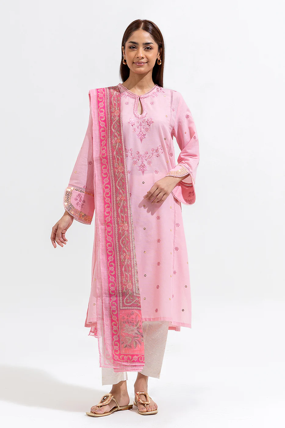 2 PIECE EMBROIDERED MISSOURI LAWN SUIT (LUXURY-PRET) - Image 2
