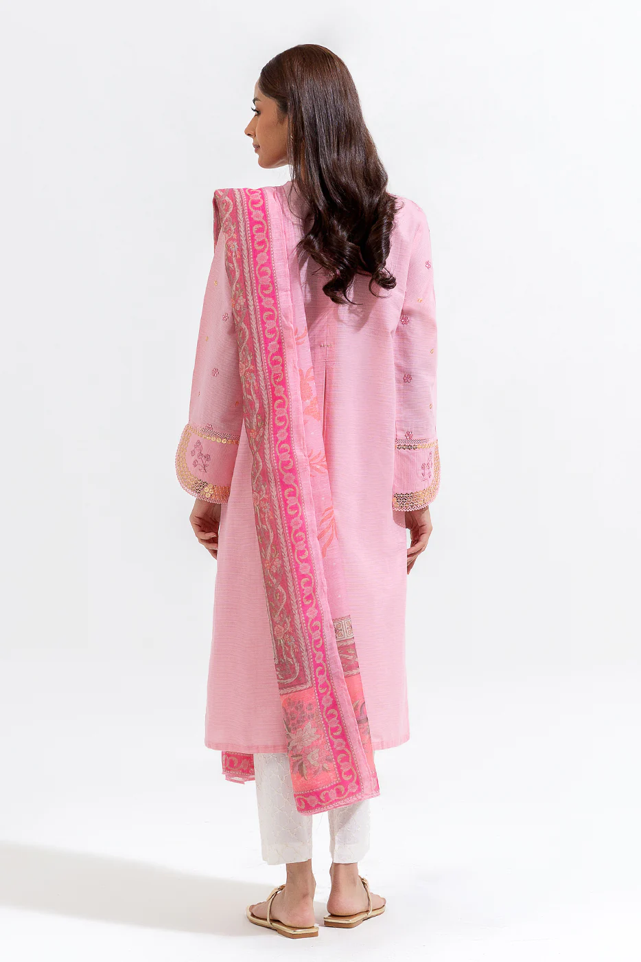 2 PIECE EMBROIDERED MISSOURI LAWN SUIT (LUXURY-PRET) - Image 4