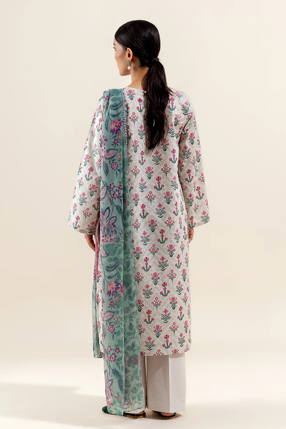 2 PIECE EMBROIDERED LAWN SUIT-PRIMROSE ASH (UNSTITCHED) - Image 4