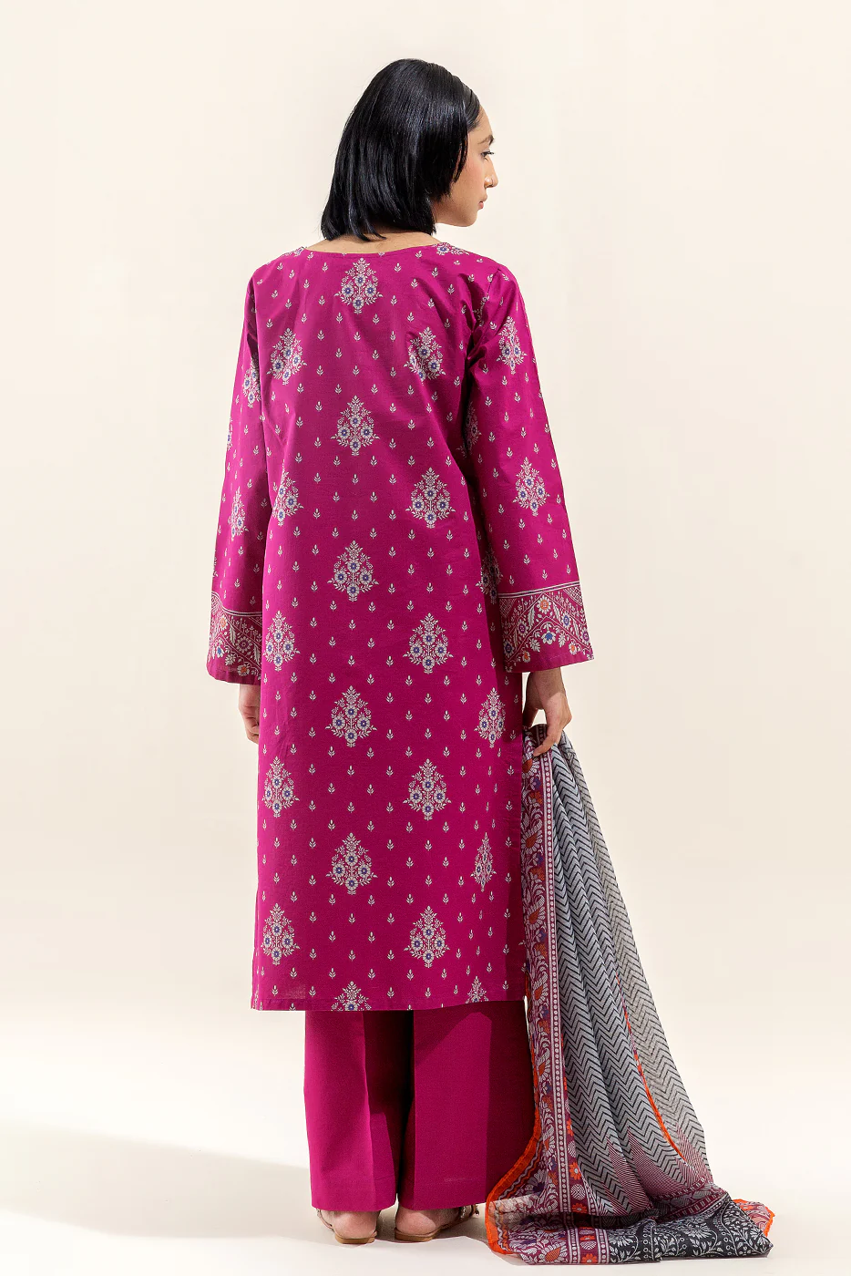 3 PIECE EMBROIDERED LAWN SUIT-MULBERRY ADORN (UNSTITCHED) - Image 4