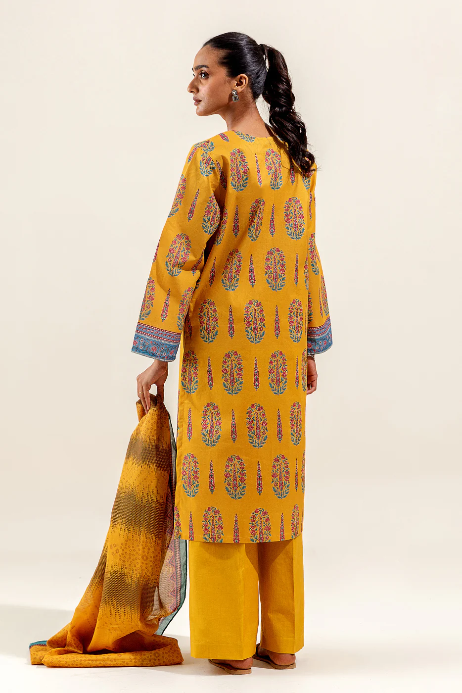 3 PIECE PRINTED SUIT-TRIBAL BLONDE (UNSTITCHED) - Image 5