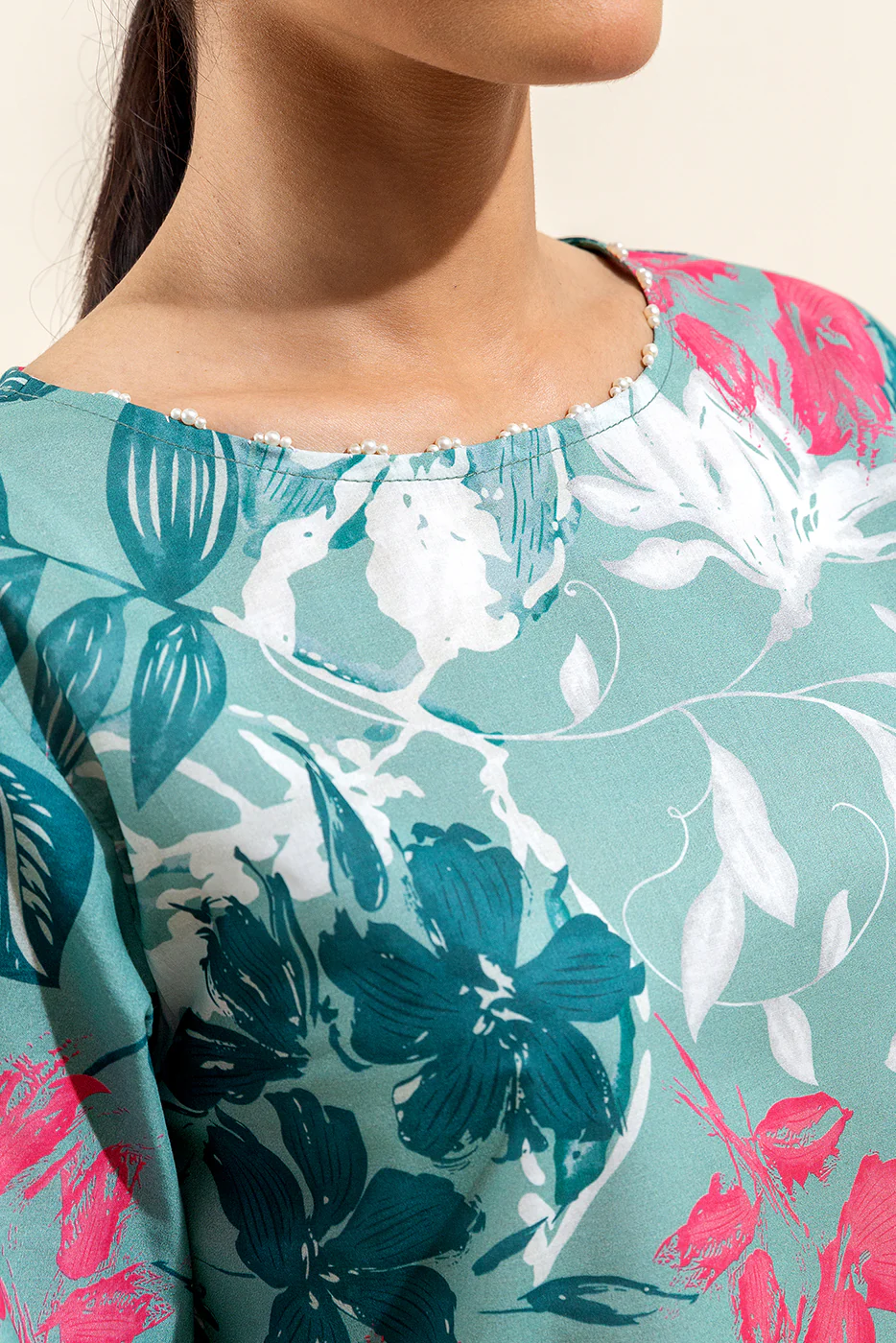 3 PIECE PRINTED LAWN SUIT-TENDER LEAF (UNSTITCHED) - Image 6