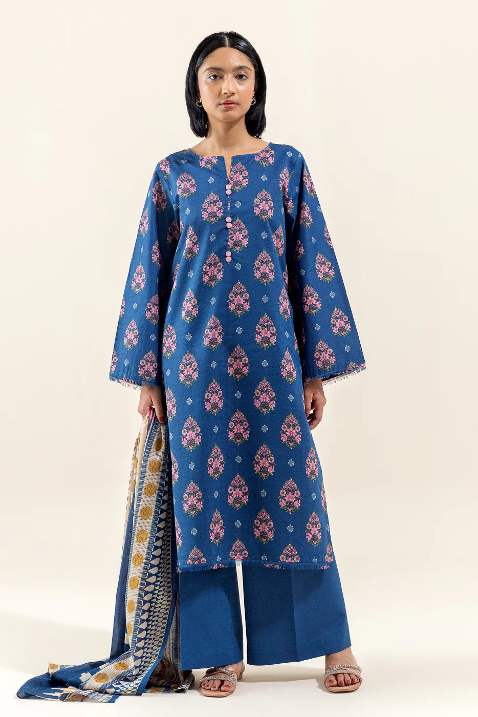 3 PIECE PRINTED LAWN SUIT-AEGEAN BLOOM (UNSTITCHED) - Image 3