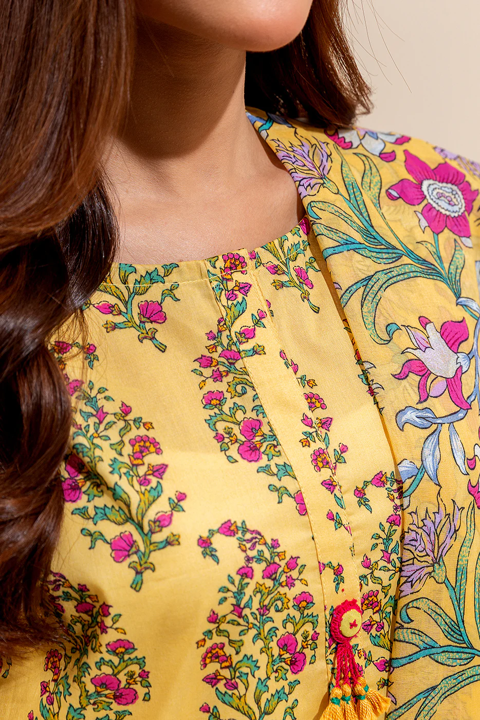 3 PIECE PRINTED LAWN SUIT-AMBER GLEAM (UNSTITCHED) - Image 5