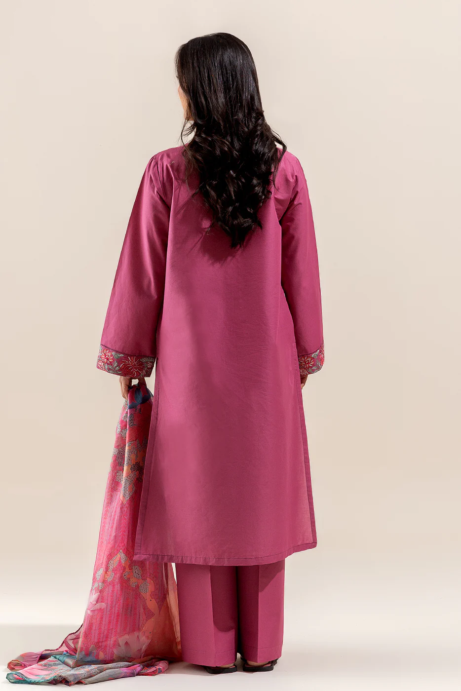 3 PIECE EMBROIDERED LAWN SUIT-LOTUS BLUSH (UNSTITCHED) - Image 4