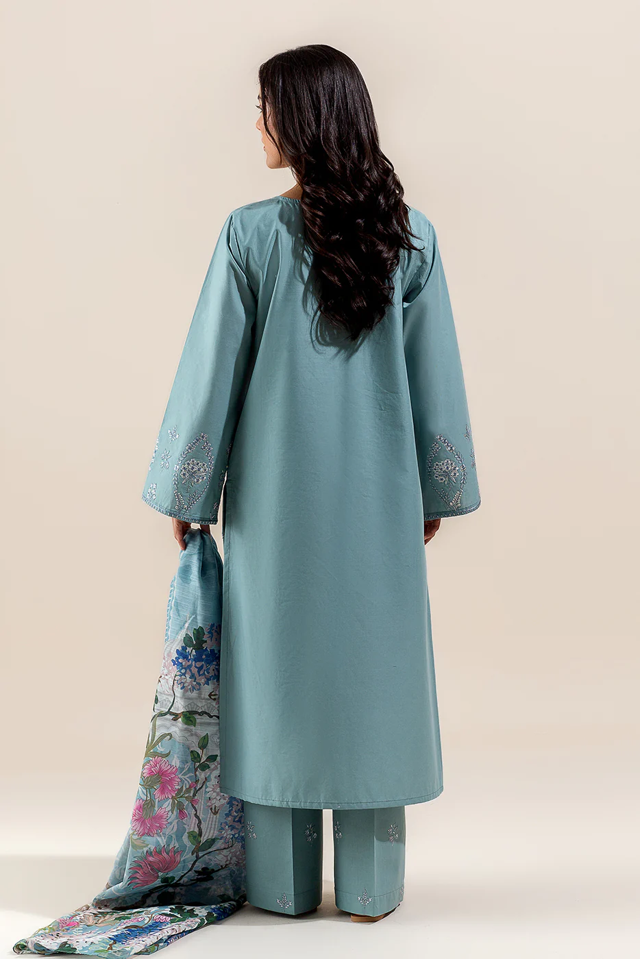 3 PIECE EMBROIDERED LAWN SUIT-ICE BLOOM (UNSTITCHED) - Image 4
