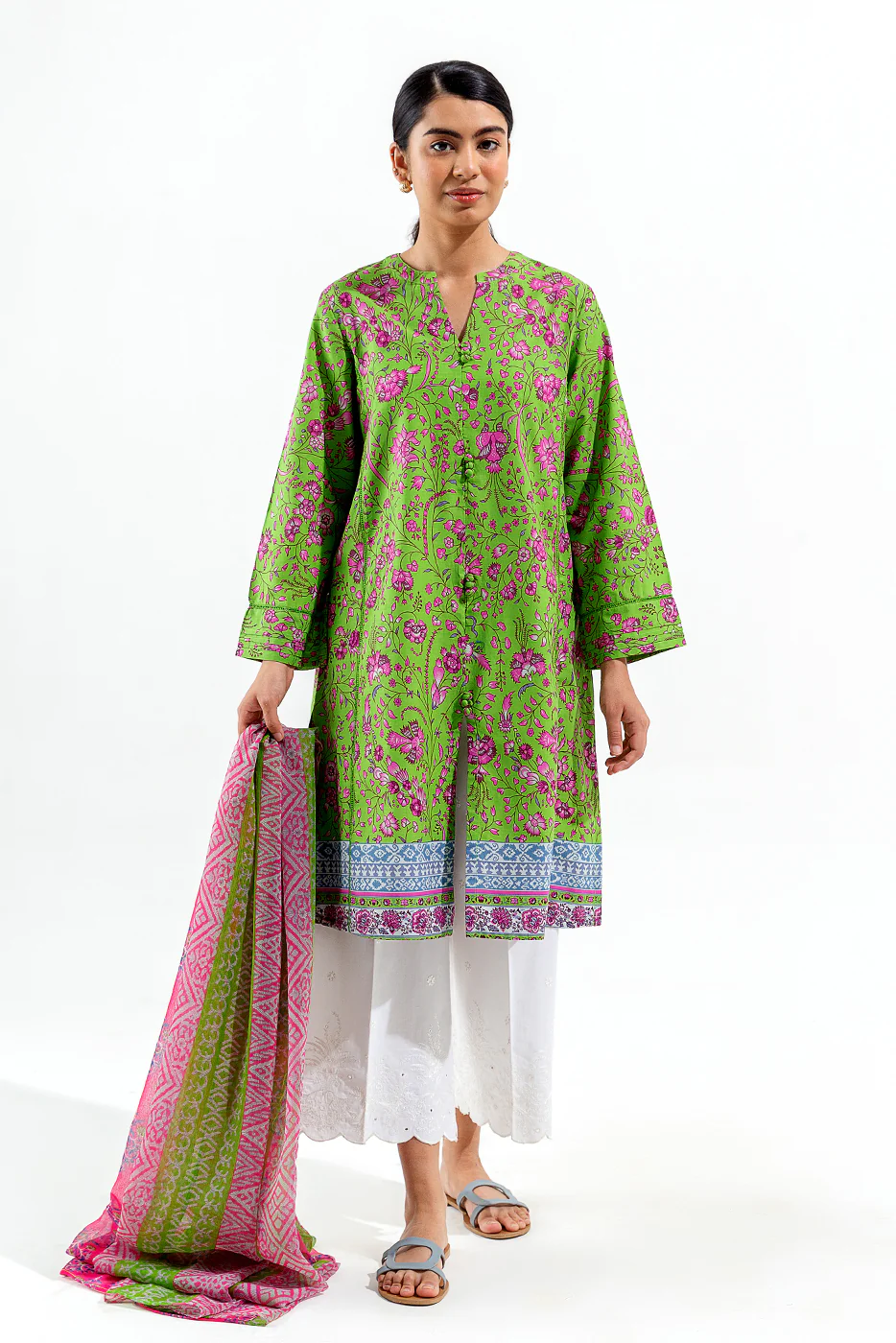 2 PIECE PRINTED LAWN SUIT (PRET) - Image 2