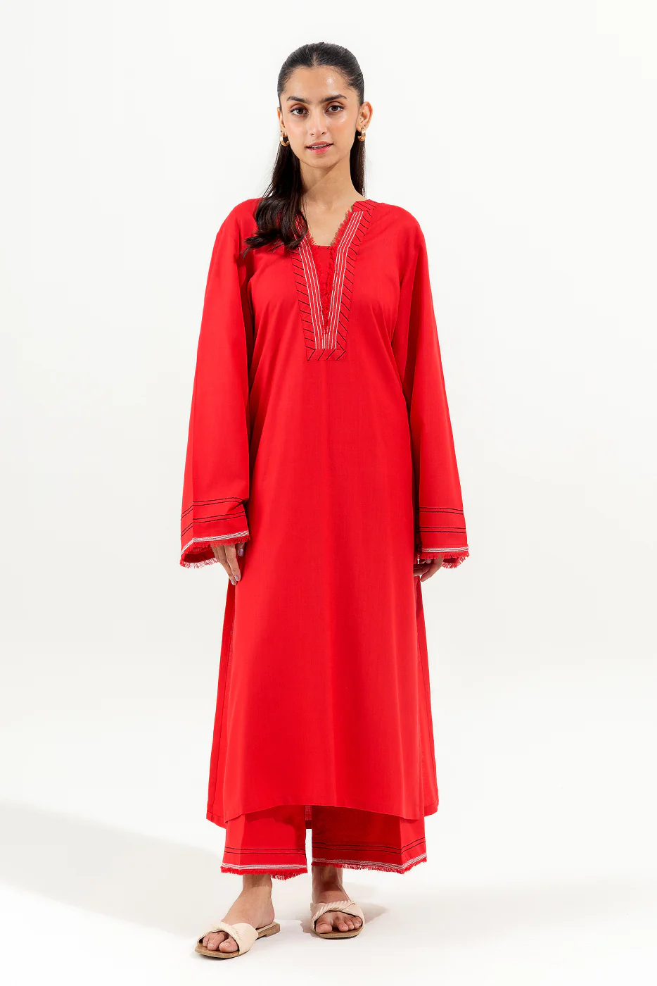 2 PIECE BASIC VISCOSE SUIT (PRET) - Image 2