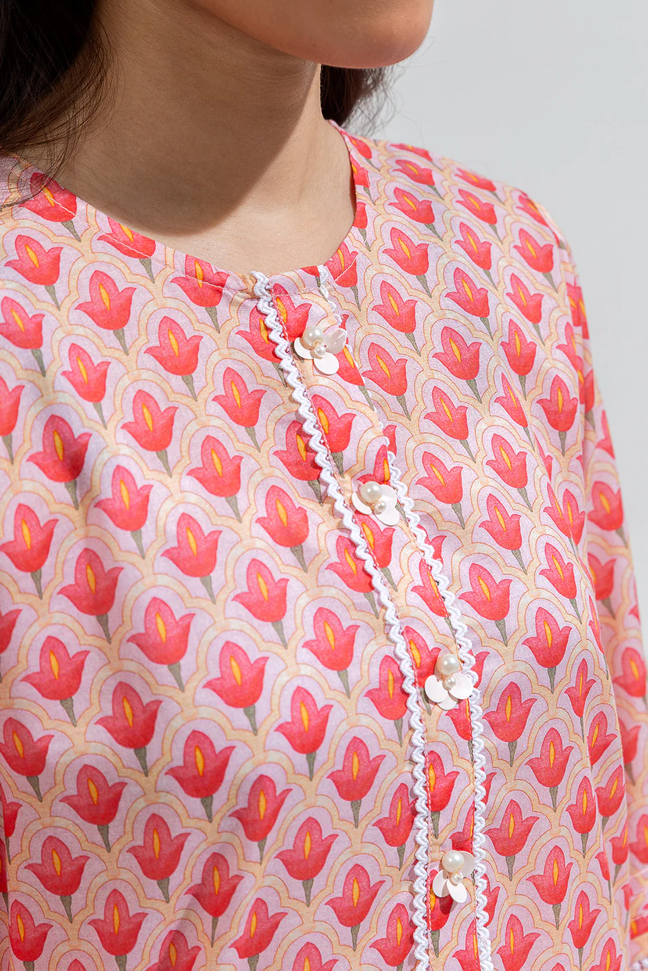 PRINTED LAWN SHIRT (PRET) - Image 4