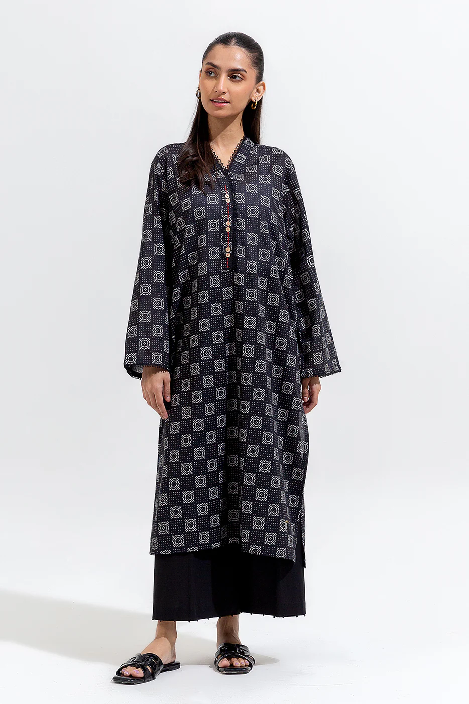 PRINTED LAWN SHIRT (PRET) - Image 2