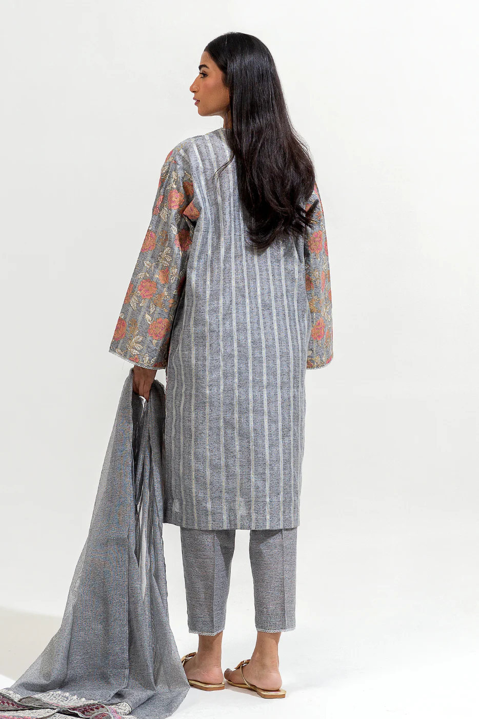 3 PIECE PRINTED JACQUARD SUIT (LUXURY-PRET) - Image 3