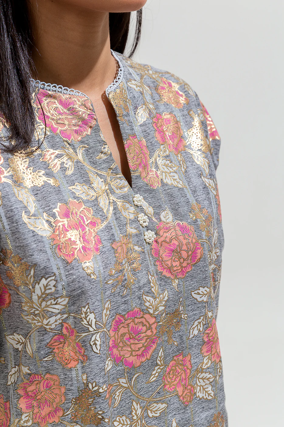 3 PIECE PRINTED JACQUARD SUIT (LUXURY-PRET) - Image 4