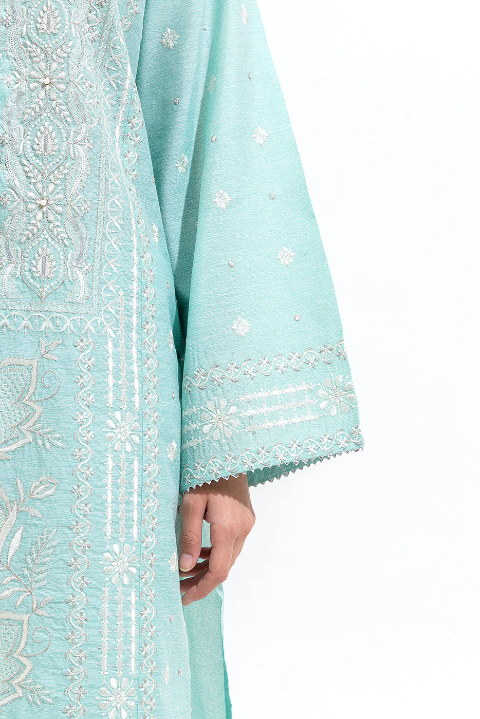 2 PIECE EMBROIDERED CHIKENKARI SUIT (LUXURY-PRET) - Image 5