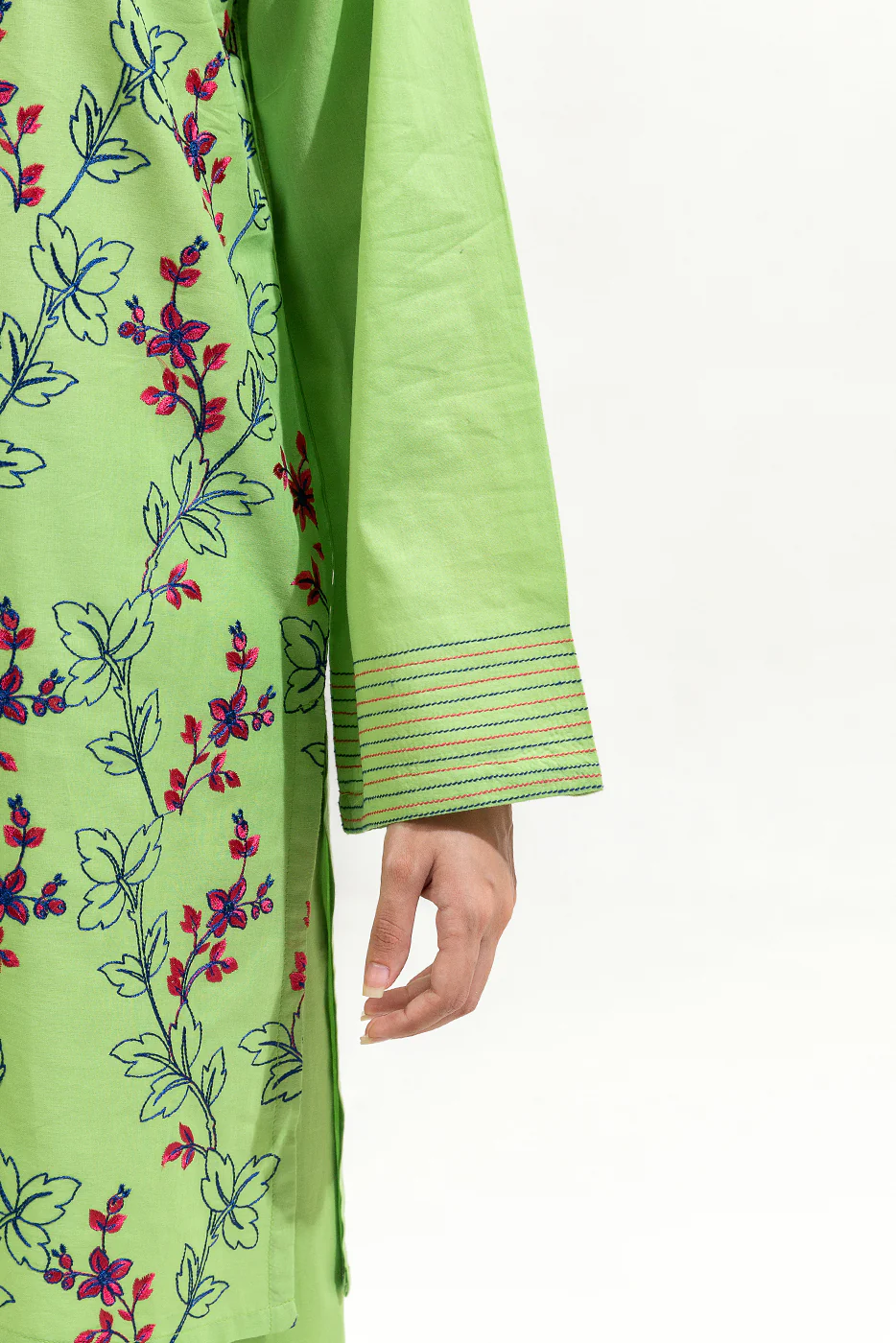 2 PIECE EMBROIDERED LAWN SUIT (PRET) - Image 5