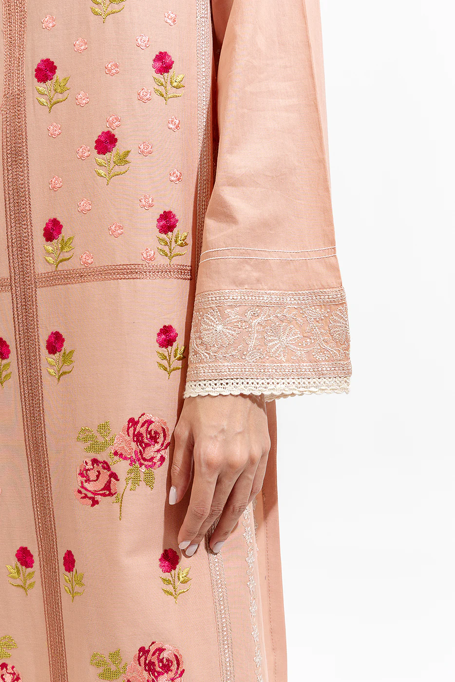 2 PIECE EMBROIDERED LAWN SUIT (PRET) - Image 3