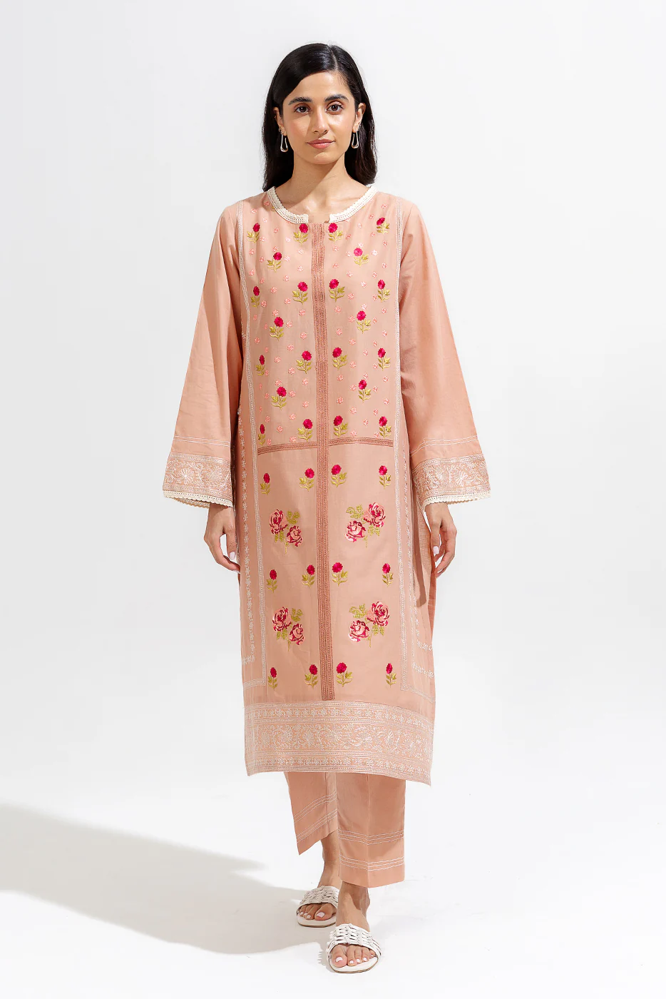 2 PIECE EMBROIDERED LAWN SUIT (PRET) - Image 4