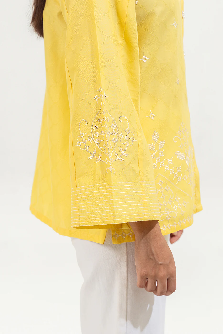 EMBROIDERED JACQUARD TOP (PRET) - Image 5