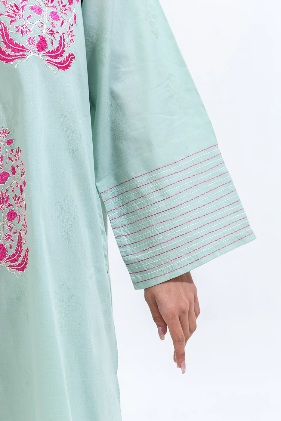 2 PIECE EMBROIDERED JACQUARD SUIT (PRET) - Image 5