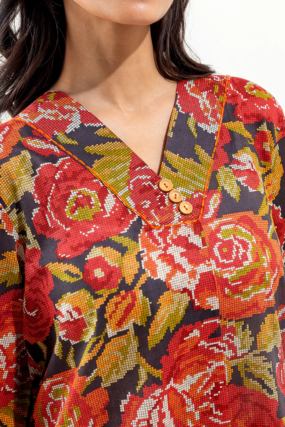 2 PIECE PRINTED LAWN SUIT (PRET) - Image 4