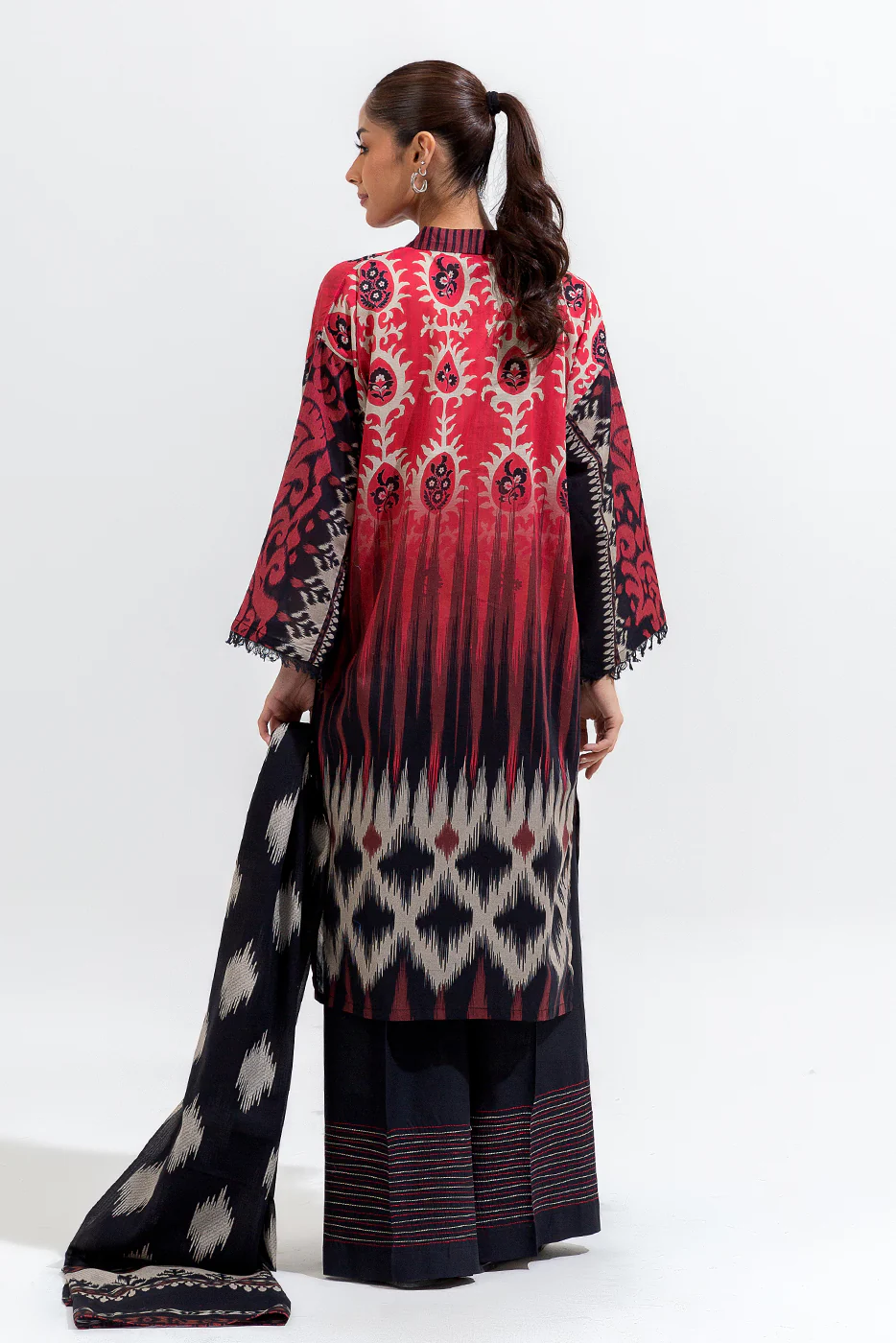 3 PIECE PRINTED LAWN SUIT (PRET) - Image 4