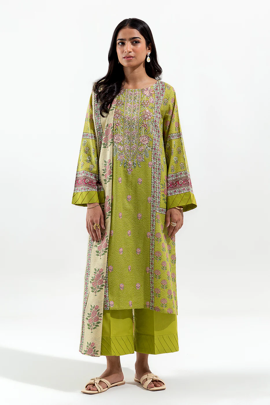 3 PIECE EMBROIDERED LAWN SUIT (PRET) - Image 2