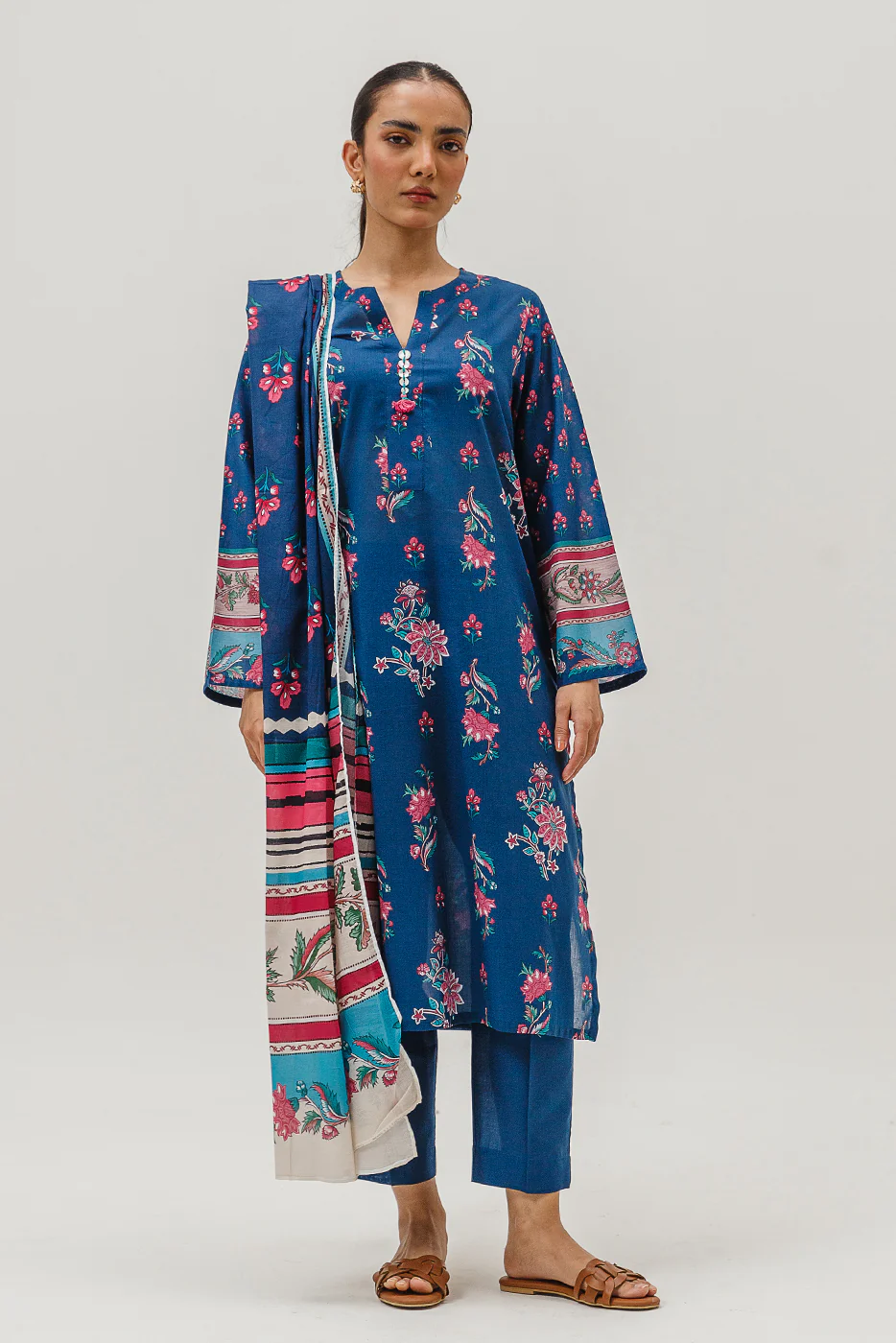 3 PIECE PRINTED SUIT (PRET) - Image 2